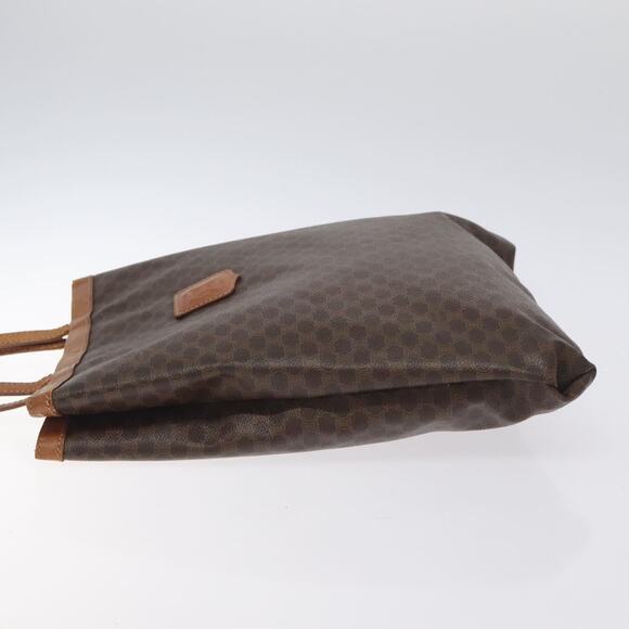 CELINE Macadam Canvas Tote Bag Pvc Leather Brown Gold - Picture 5 of 12